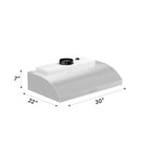 ZLINE 30 in. Ducted Under Cabinet Range Hood in Stainless Steel (627-30)