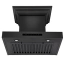 ZLINE 24 in. CrownSound™ Ducted Vent Wall Mount Range Hood in Black Stainless Steel with Built-in Bluetooth Speakers (BSKENCRN-BT-24) under.