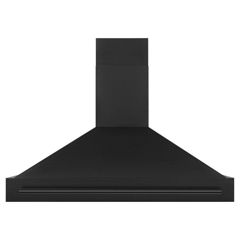 ZLINE 48 in. Black Stainless Steel Range Hood with Black Stainless Steel Handle (BS655-48-BS) front.