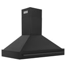 ZLINE 48 in. Black Stainless Steel Range Hood with Black Stainless Steel Handle (BS655-48-BS) side.