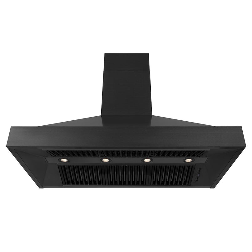 ZLINE 48 in. Ducted Vent Black Stainless Steel Wall Mount Range Hood (BS655N-48) under.