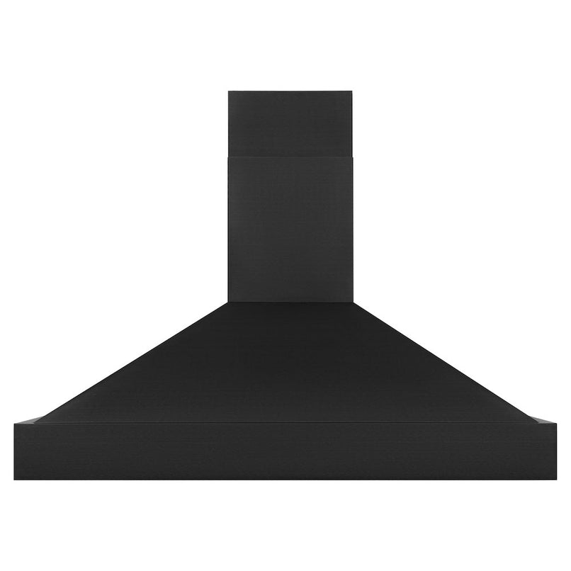 ZLINE 48 in. Ducted Vent Black Stainless Steel Wall Mount Range Hood (BS655N-48) front.