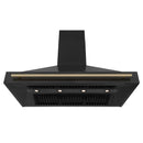 ZLINE 48 in. Black Stainless Steel Range Hood with Champagne Bronze Handle (BS655Z-48-CB) under.