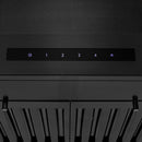 ZLINE 30 in. Convertible Vent Wall Mount Range Hood in Black Stainless Steel with Crown Molding (BSKENCRN-30)