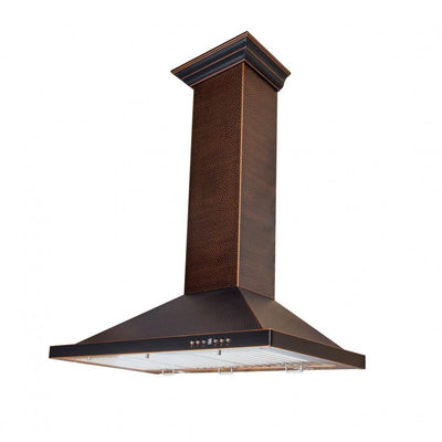 ZLINE 30 in. Designer Series Hand-Hammered Copper Convertible Vent Wall Mount Range Hood (8KBH-30)