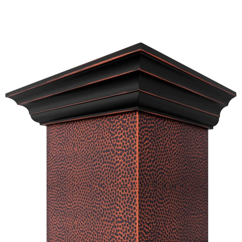 ZLINE 36 in. Ducted Vent Designer Series Wall Mount Range Hood in Hand-Hammered Copper and Oil-Rubbed Bronze (655-HBXXX-36)