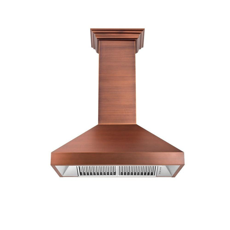 ZLINE 48 in. Designer Series Ducted Wall Mount Range Hood in Copper (8667C-48)