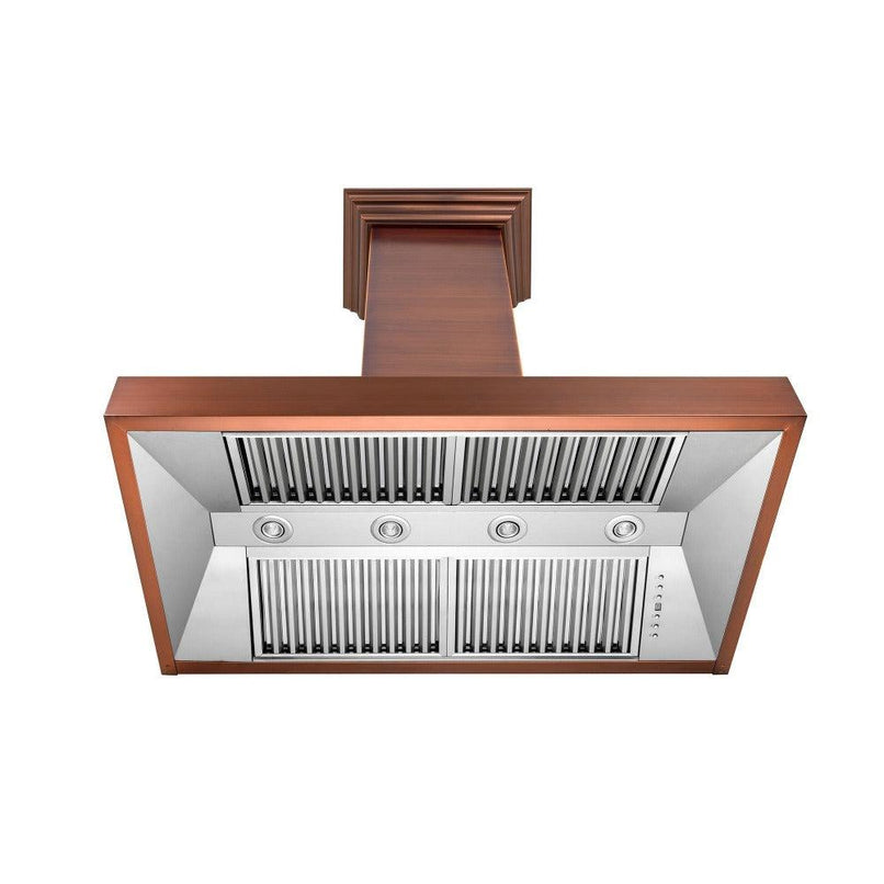 ZLINE 30 in. Designer Series Convertible Vent Wall Mount Range Hood in Copper (8667C-30)