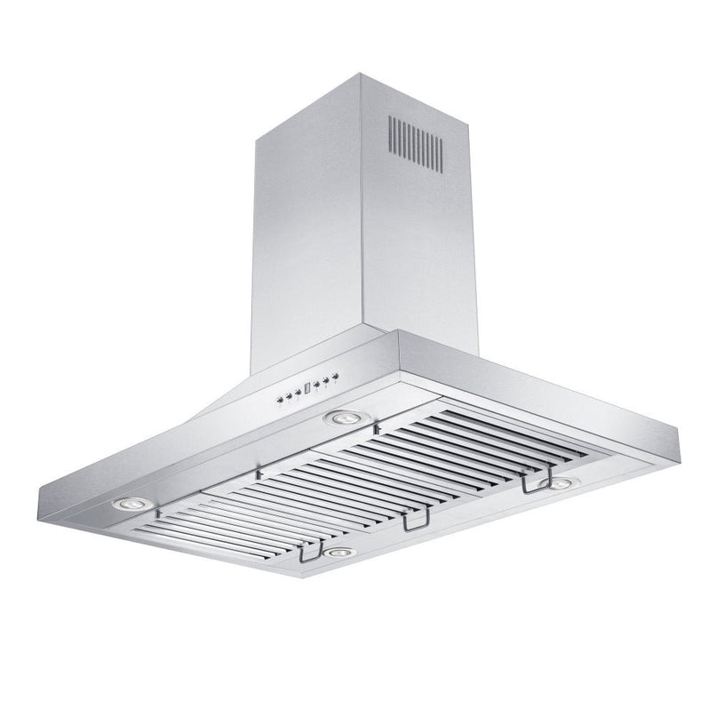 ZLINE 36 in. Ducted Island Mount Range Hood with Dual Remote Blower in Stainless Steel (GL2i-RD-36)