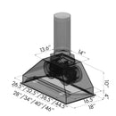 ZLINE 46 in. Ducted Remote Blower Range Hood Insert in Stainless Steel (698-RD-46)