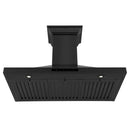 ZLINE 42 in. CrownSound™ Ducted Vent Wall Mount Range Hood in Black Stainless Steel with Built-in Bluetooth Speakers (BSKBNCRN-BT-42)