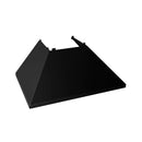 ZLINE 48 in. Ducted Satin Stainless Steel Wall Mount Range Hood with Black Matte Shell (8654BLM-48)