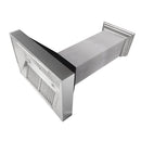 ZLINE 48 in. Ducted Satin Stainless Steel Wall Mount Range Hood with Black Matte Shell (8654BLM-48)