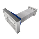 ZLINE 48 in. Ducted Satin Stainless Steel Wall Mount Range Hood with Blue Gloss Shell (8654BG-48)