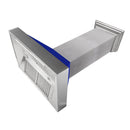 ZLINE 36 in. Ducted Satin Stainless Steel Wall Mount Range Hood with Blue Matte Shell (8654BM-36)