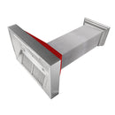 ZLINE 48 in. Ducted Satin Stainless Steel Wall Mount Range Hood with Red Matte Shell (8654RM-48)