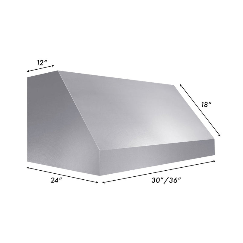ZLINE 30 in. Satin Stainless Steel Convertible Vent Under Cabinet Range Hood (8685S-30) under.