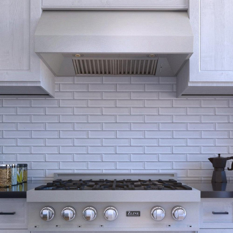 ZLINE 36 in. Satin Stainless Steel Convertible Vent Under Cabinet Range Hood (8685S-36) under.