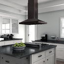 ZLINE 48 in. Convertible Vent Island Mount Range Hood in Black Stainless Steel (BSGL2iN-48)