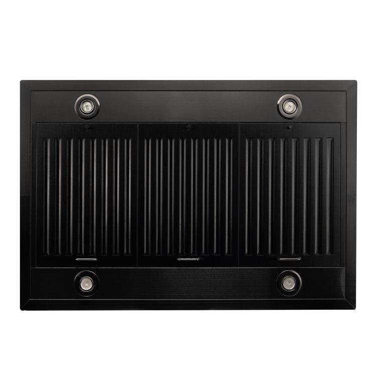 ZLINE 36 in. Convertible Vent Island Mount Range Hood in Black Stainless Steel (BSGL2iN-36)