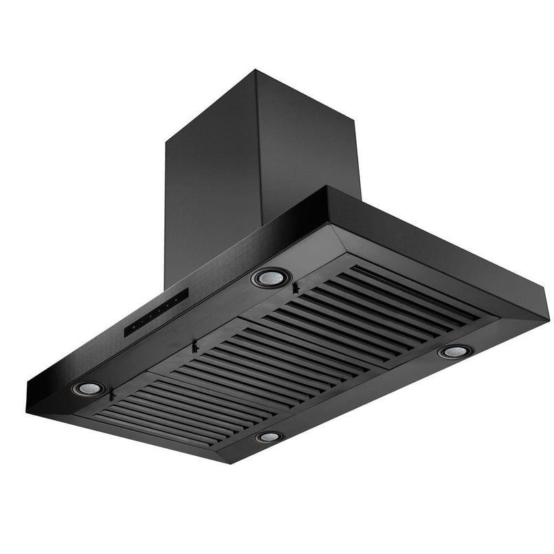 ZLINE 30 in. Convertible Island Mount Range Hood in Black Stainless Steel (BSKE2iN-30)