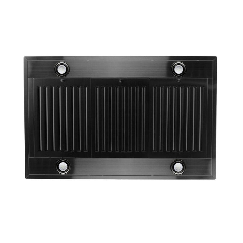 ZLINE 36 in. Convertible Island Mount Range Hood in Black Stainless Steel (BSKE2iN-36)