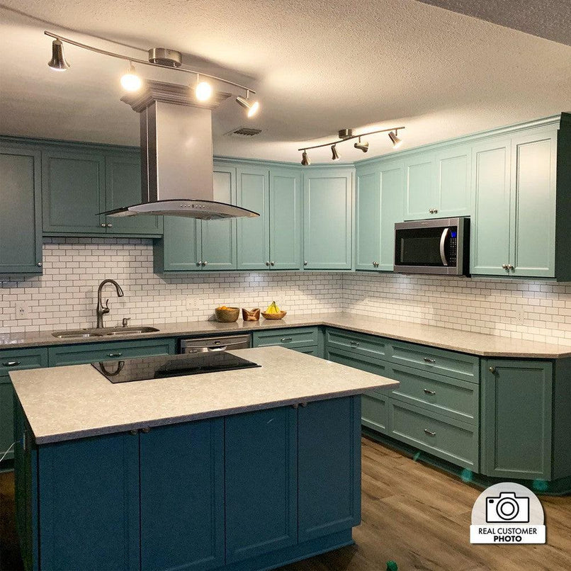 ZLINE 30 in. Convertible Vent Island Mount Range Hood in Stainless Steel and Glass (GL14i-30)