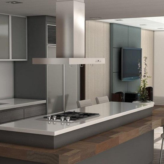 ZLINE 48 in. Convertible Vent Island Mount Range Hood in Stainless Steel (KE2i-48)