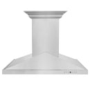 ZLINE 30 in. CrownSound™ Ducted Vent Island Mount Range Hood in Stainless Steel with Built-in Bluetooth Speakers (GL1iCRN-BT-30)