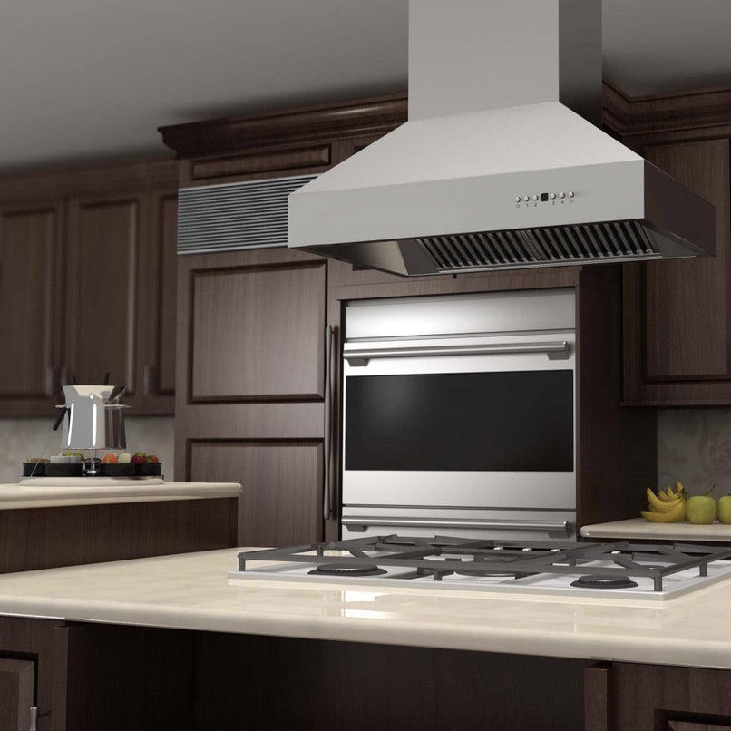 ZLINE 42 in. Ducted Island Mount Range Hood in Outdoor Approved Stainless Steel (697i-304-42)