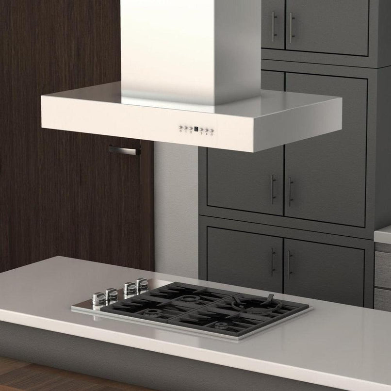 ZLINE 42 in. Ducted Outdoor Island Mount Range Hood in Stainless Steel (KECOMi-304-42)