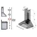 ZLINE 30 in. Professional Convertible Vent Wall Mount Range Hood in Stainless Steel (587-30)