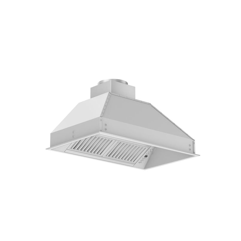 ZLINE 40 in. Ducted Wall Mount Range Hood Insert in Stainless Steel (721-40) side, under.