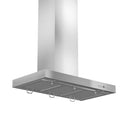ZLINE 36 in. Convertible Vent Wall Mount Range Hood in Stainless Steel with Crown Molding (KECRN-36) side, under.