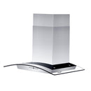 ZLINE 36 in. Convertible Vent Wall Mount Range Hood in Stainless Steel and Glass with Crown Molding (KZCRN-36)