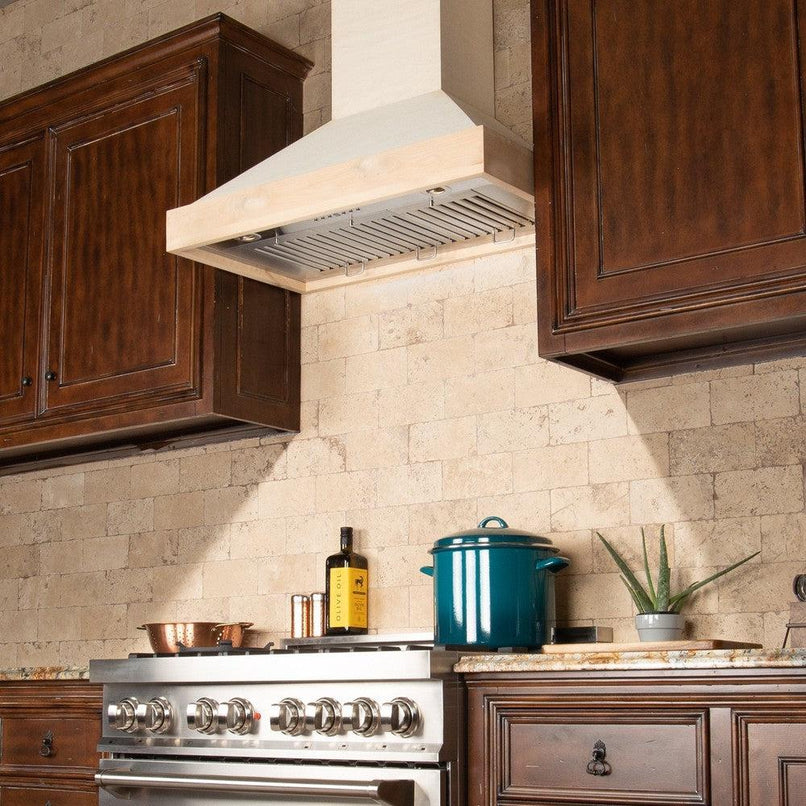 ZLINE 48 in. Ducted Unfinished Wooden Wall Mount Range Hood (KBUF-48)