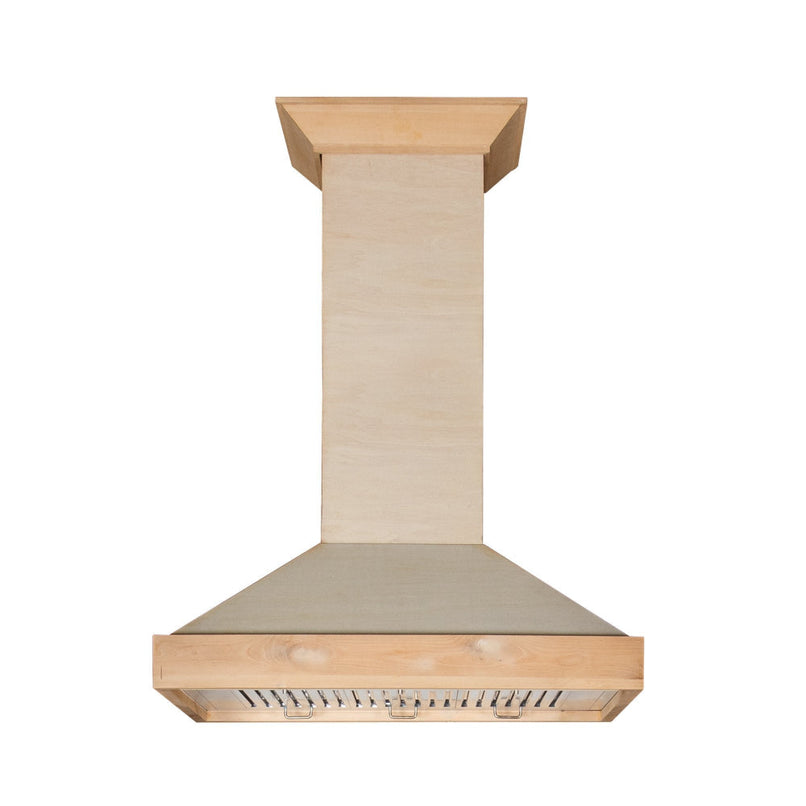 ZLINE 36 in. Ducted Unfinished Wooden Wall Mount Range Hood (KBUF-36)