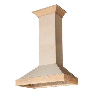 ZLINE 48 in. Ducted Unfinished Wooden Wall Mount Range Hood (KBUF-48)