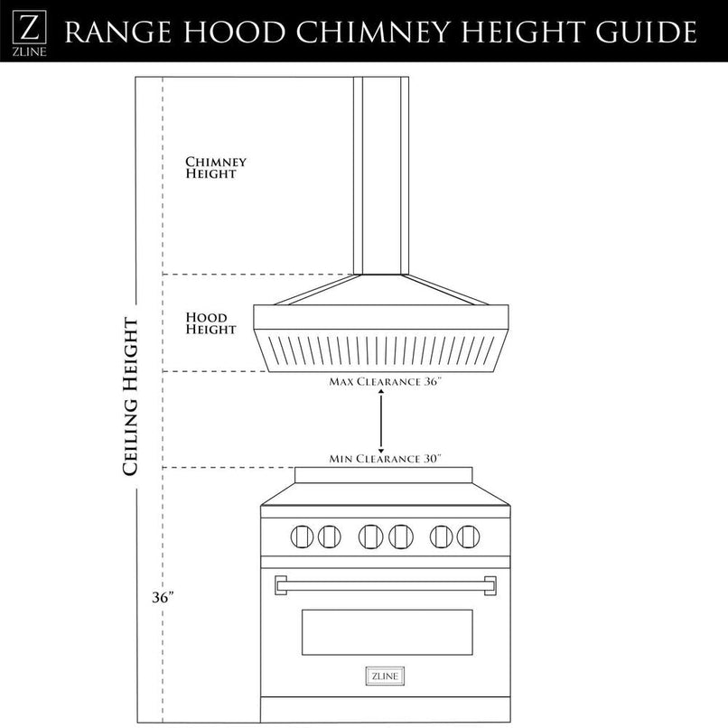 ZLINE 30 in. Convertible Vent Wall Mount Range Hood in Stainless Steel and Glass (KN-30)