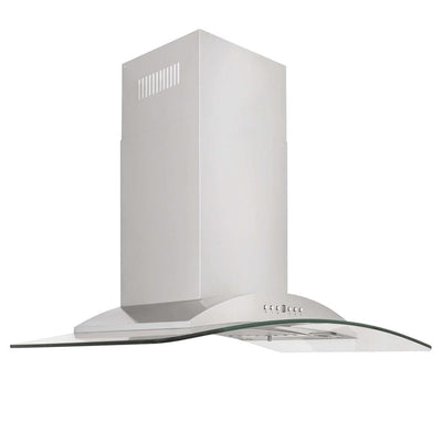 ZLINE 36 in. Convertible Vent Convertible Vent Wall Mount Range Hood in Stainless Steel and Glass (KN-36)