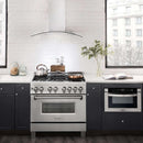 ZLINE 36 in. Convertible Vent Wall Mount Range Hood in Stainless Steel and Glass (KN4-36)