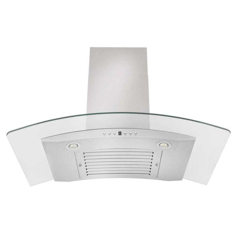 ZLINE 30 in. Convertible Vent Wall Mount Range Hood in Stainless Steel and Glass (KN4-30)
