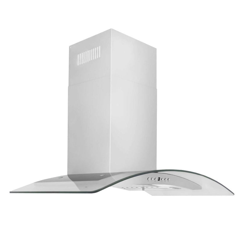 ZLINE 30 in. Convertible Vent Wall Mount Range Hood in Stainless Steel and Glass (KN4-30)