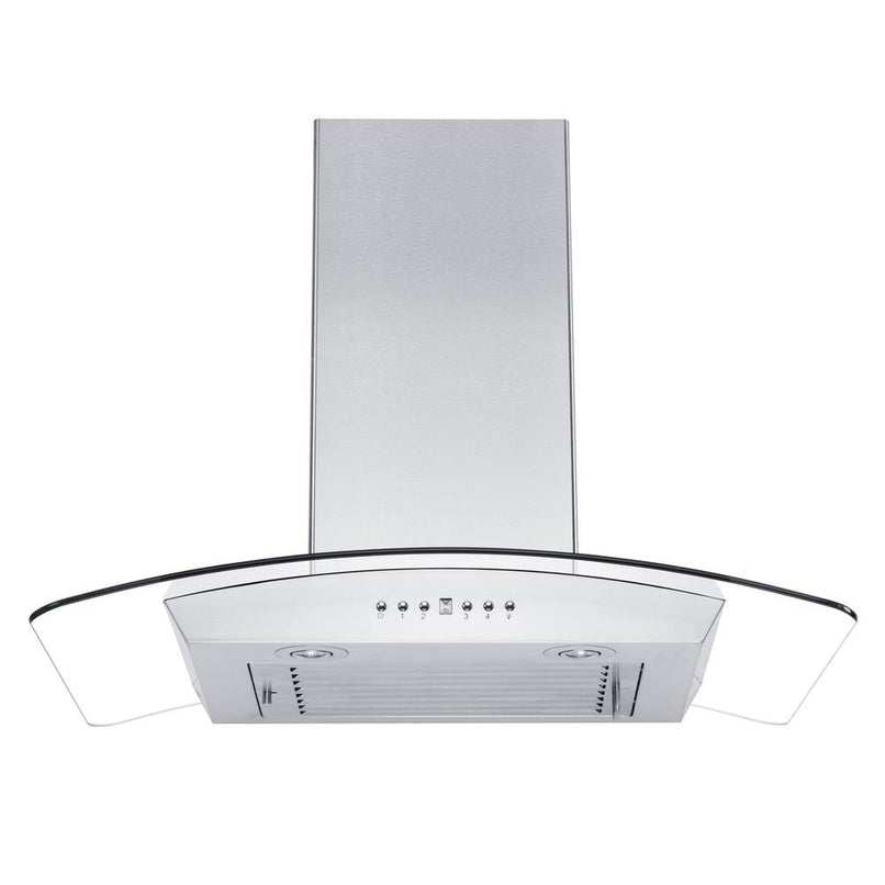 ZLINE 30 in. Convertible Vent Wall Mount Range Hood in Stainless Steel and Glass (KZ-30)