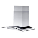ZLINE 30 in. Convertible Vent Wall Mount Range Hood in Stainless Steel and Glass with Crown Molding (KZCRN-30)