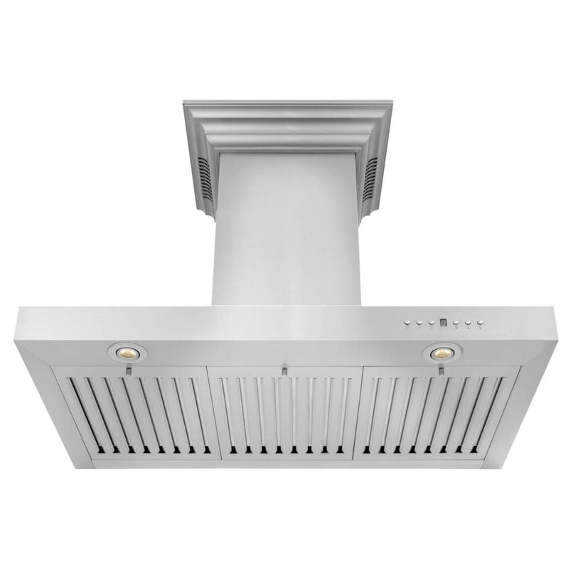 ZLINE 24 in. CrownSound™ Ducted Vent Wall Mount Range Hood in Stainless Steel with Built-in Bluetooth Speakers (KECRN-BT-24)