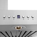 ZLINE 42 in. CrownSound™ Ducted Vent Wall Mount Range Hood in Stainless Steel with Built-in Bluetooth Speakers (KECRN-BT-42)