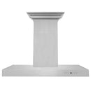 ZLINE 36 in. CrownSound™ Ducted Vent Wall Mount Range Hood in Stainless Steel with Built-in Bluetooth Speakers (KECRN-BT-36)