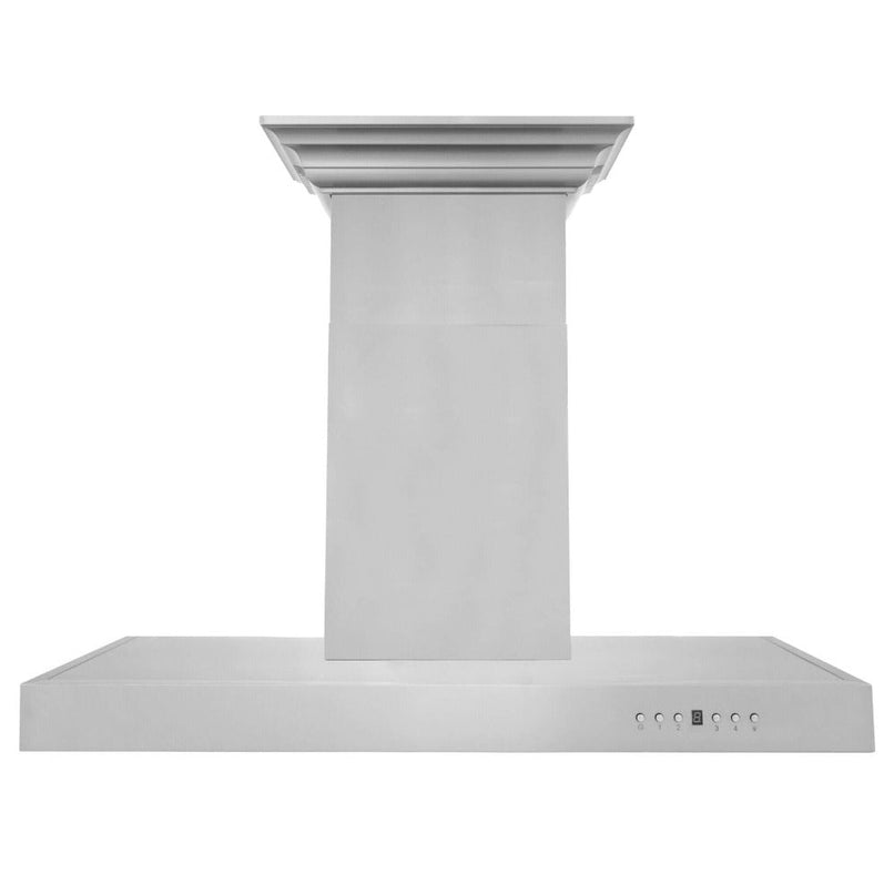 ZLINE 36 in. CrownSound™ Ducted Vent Wall Mount Range Hood in Stainless Steel with Built-in Bluetooth Speakers (KECRN-BT-36)