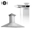 ZLINE 30 in. CrownSound™ Ducted Vent Wall Mount Range Hood in Stainless Steel with Built-in Bluetooth Speakers (KL2CRN-BT-30)